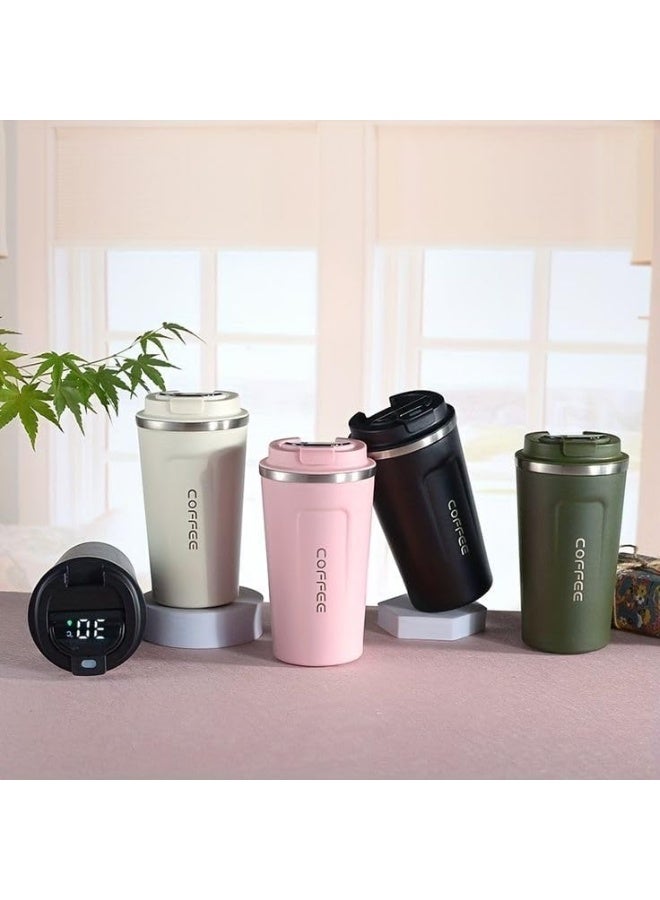 كوب حراري مزود بشاشة رقمية لعرض درجة الحرارة - ترمس حراري - كوب سفر قابل لإعادة الاستخدام - كوب قهوة للمشروبات الساخنة والباردة - Image 5